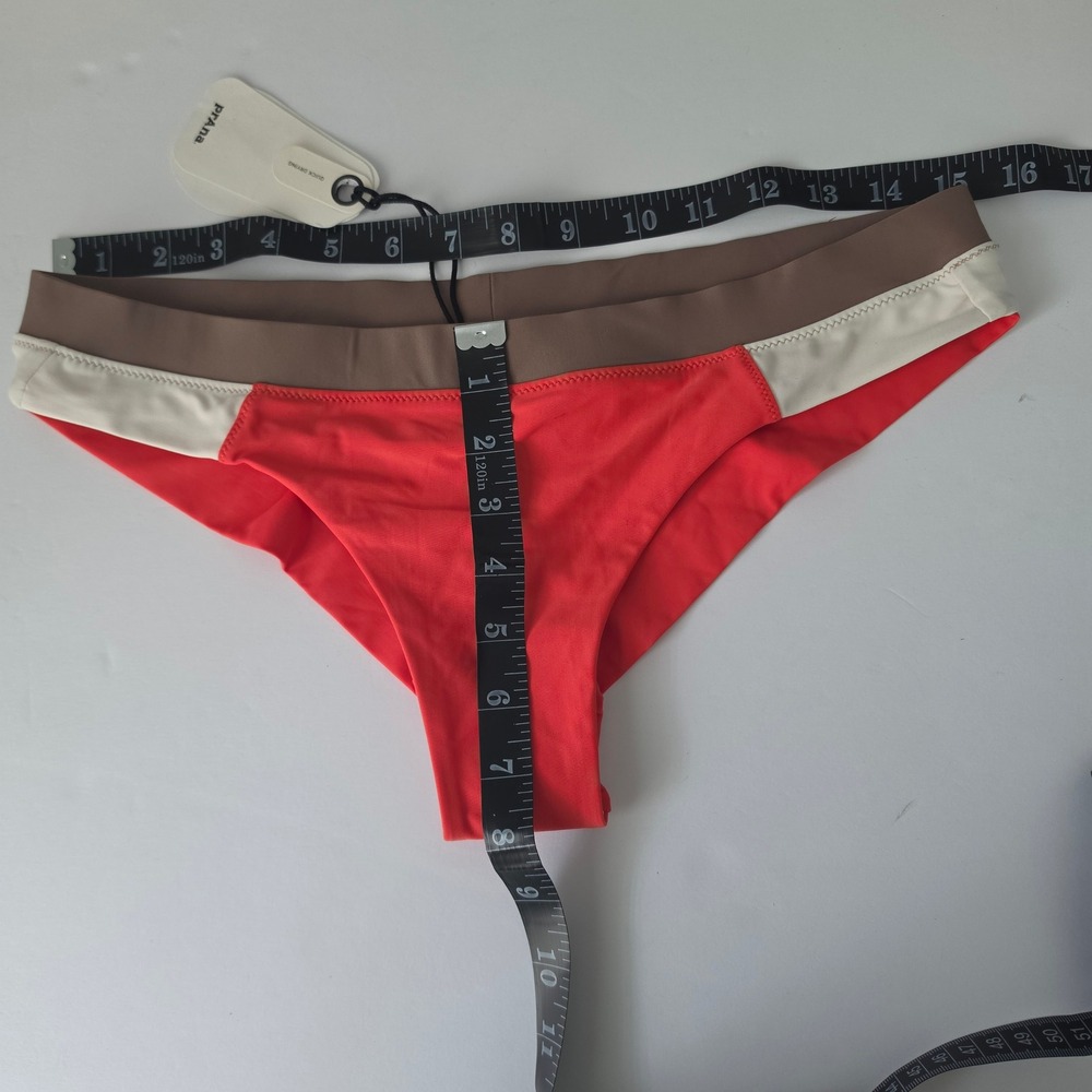 Prana Baja Bound Cheeky Bottom Womens Medium Rose Fire Colorblock NWT 2080641 - Picture 8 of 9